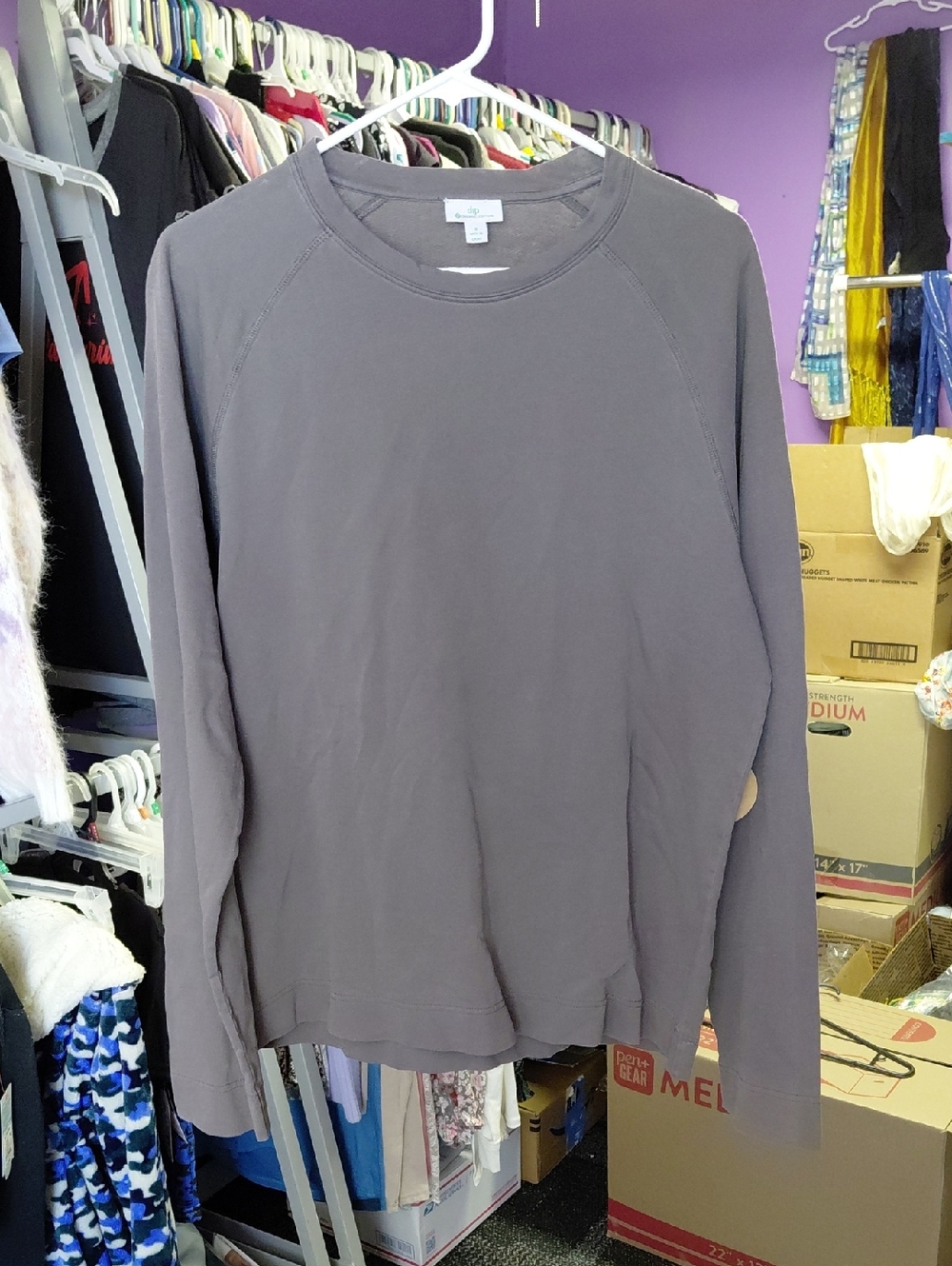 Dip Long Sleeve Organic Cotton Shirt